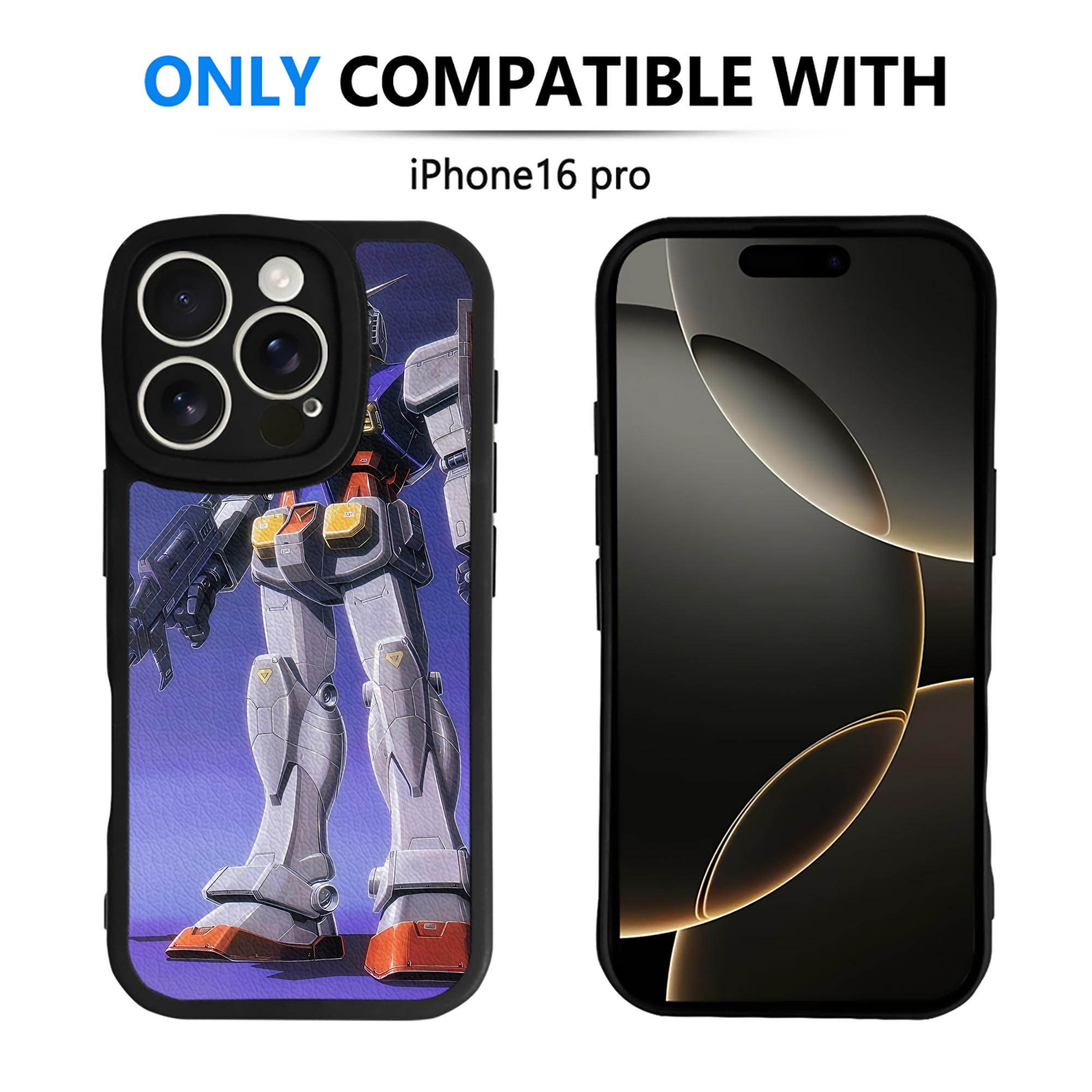 （画像用） 機動戦士ガンダム Mobile Suit Gundam 【iPhone 16シリーズ対応】シリコンスマホケース（レザー調） 材質：シリコン